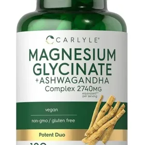 Magnesium Glycinate with Ashwagandha 2740mg Complex - 120 Capsules